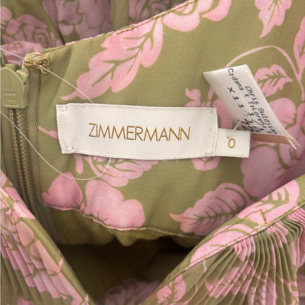 NWOT Zimmermann Lovestruck Pleated Ruffle Maxi Gown - Picture 6 of 8